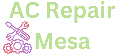 AC Repair Mesa icon featuring crossed repair tools and gears.